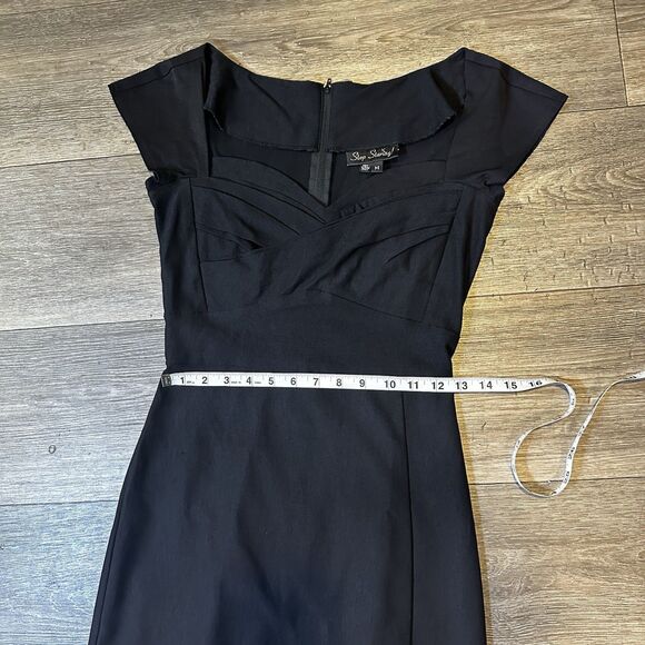 Stop Staring! Black 40’s Inspired Pinup Retro Dress Women’s Size Medium - Picture 6 of 8